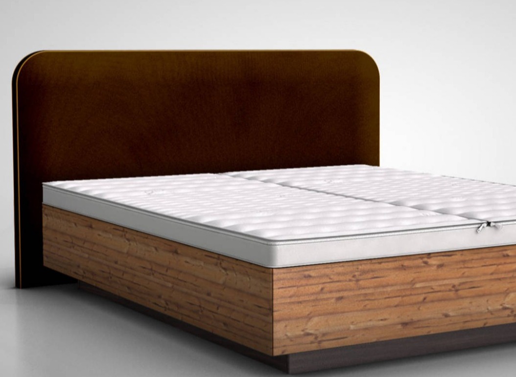 Design &ndash; Wasserbett mit Holzrahmen